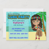 Luau Party Custom Invitation Kaart (Voorkant)