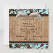 Luau Party Invitation Dolphin Beach Wedding Blue Kaart (Achterkant)