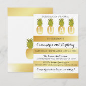 Luau Party Invitation for Birthday, Shower, enz. Kaart (Voorkant / Achterkant)