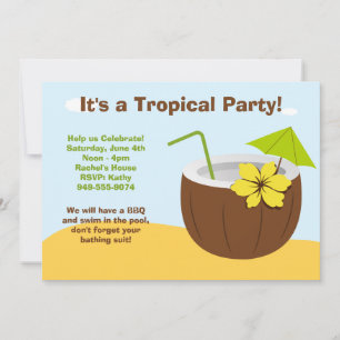 Luau Party Invitation Kaart