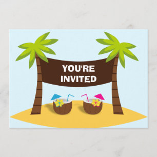 Luau Party Invitation Kaart