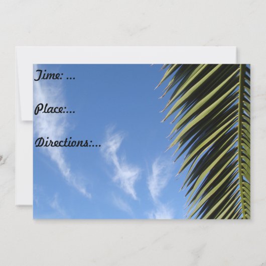 Luau Party Invitation Kaart (Achterkant)