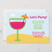 Luau Party Invitation Kaart (Voorkant)