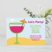 Luau Party Invitation Kaart (Staand voorkant)