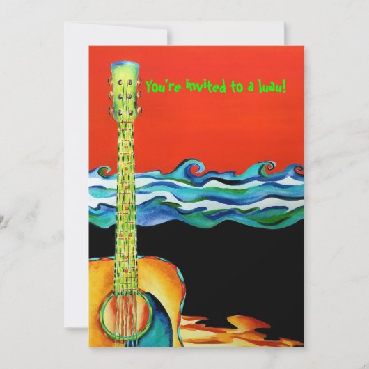 Luau Party Invitation Kaart (Voorkant)