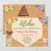 Luau Party Invitation Kaart (Voorkant / Achterkant)