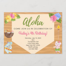 Luau Party Invitation