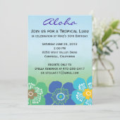 Luau Party Invitations - Calypso Kaart (Staand voorkant)