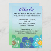 Luau Party Invitations - Calypso Kaart (Voorkant / Achterkant)