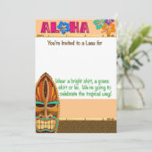 Luau Party Kaart (Staand voorkant)