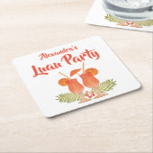 Luau Party, Luau, Tropische Drinken, Mai Tais Kartonnen Onderzetters (Schuin)