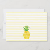 Luau Party net als Pineapple Birthday Invitation Kaart (Achterkant)