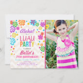Luau party nodigde Tropical Birthday Aloha uit Kaart (Voorkant)