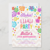 Luau party nodigde Tropical Birthday Aloha uit Kaart (Voorkant)