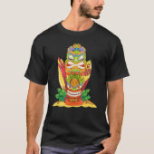 Luau Party Surfboard Polynesisch Standbeeld Tiki M T-shirt (Voorkant)