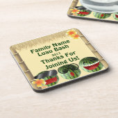 Luau Party Tiki Hut Watermelon People Cork Onderze Drankjes Onderzetter (Linkerzijde)