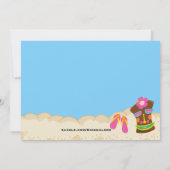 Luau Party with Boy &Girl Tiki Birthday Uitnodigin Kaart (Achterkant)