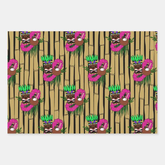 Luau Pattern Inpakpapier Vel (Voorkant)