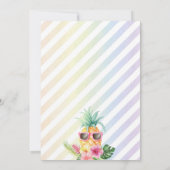 Luau Pineapple Hawaiian Meisje Verjaardagsfeest Kaart (Achterkant)