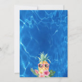 Luau Pineapple Hawaiian Verjaardag Zwembad Party Kaart (Achterkant)