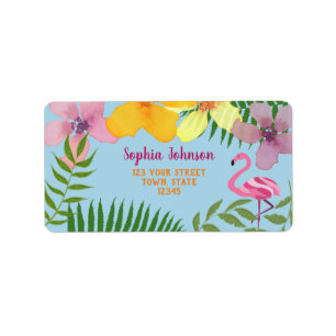 Luau retouradreslabel etiket