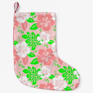 luau roze kerst hawaiiaanse hibiscus bloemenkers kleine kerstsok