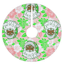 luau roze kerst hawaiiaanse zwarte kerstman hibisc