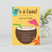 Luau Shower of Engagement Party Kaart (Staand voorkant)