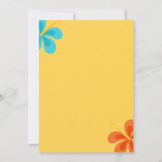 Luau Shower of Engagement Party Kaart (Achterkant)