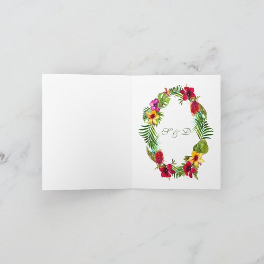 Luau Stralende Tropische Bloemenslingers Bruiloft (Binnen)