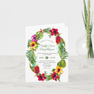 Luau Stralende Tropische Bloemenslingers Bruiloft
