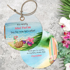 Luau Summer Beach Fun Baby shower Favor Tags Bedankjes Labels