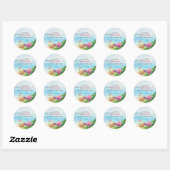 Luau Summer Beach Funny My Time Baby shower Ronde Sticker (Vel)