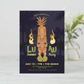 Luau Summer Tiki Verjaardag Evenementenfeest Uitno Kaart (Staand voorkant)