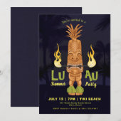 Luau Summer Tiki Verjaardag Evenementenfeest Uitno Kaart (Voorkant / Achterkant)