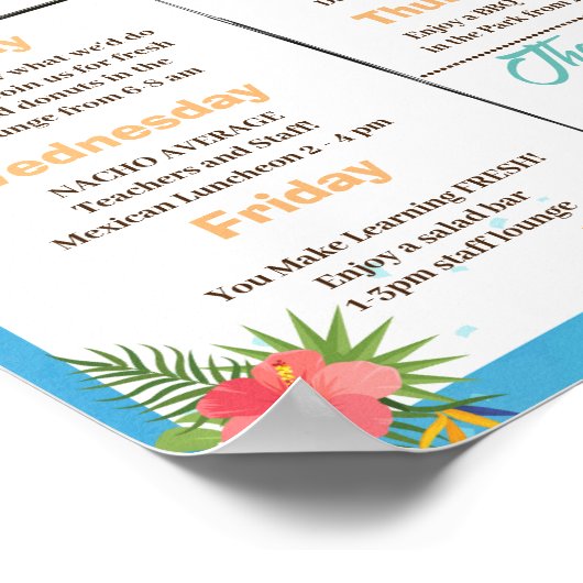 Luau Teacher Appreciation Week Route Poster (Hoek)