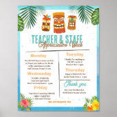 Luau Teacher Appreciation Week Route Poster (Voorkant)