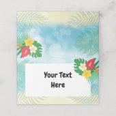 Luau Tented Food Kaarten Plaatskaartje (Buitenkant ongevouwen)