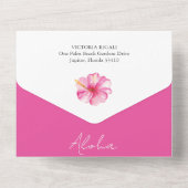 Luau-thema baby douche uitnodigingen (Achterkant)