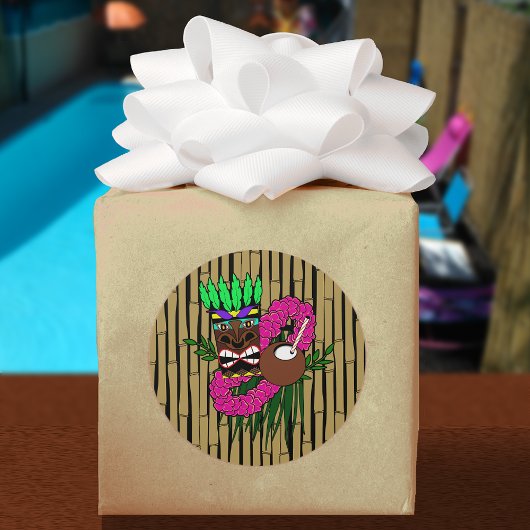Luau Thema Ronde Sticker