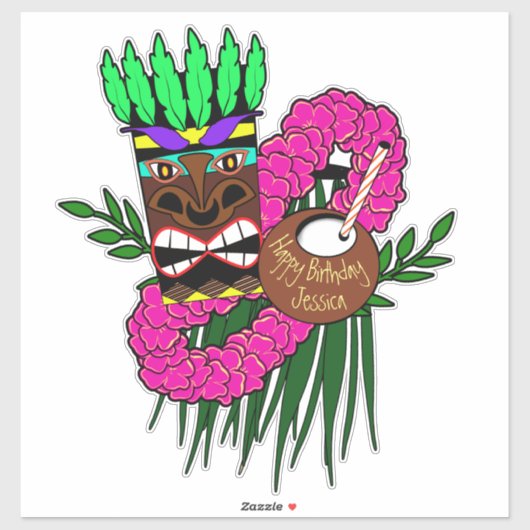 Luau Thema Sticker (Vel)