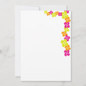 Luau Theme Bowling Kaart (Achterkant)