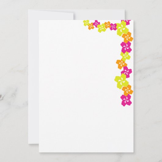 Luau Theme Bowling Kaart (Achterkant)