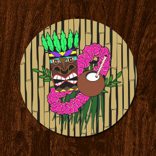 Luau Theme Ronde Kartonnen Onderzetter