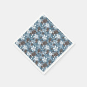 LUAU TIKI DESIGN (BLAUW) SERVET (Hoek)