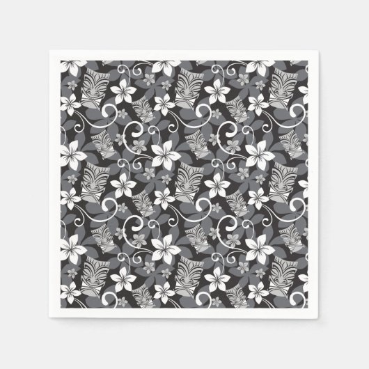 LUAU TIKI DESIGN (CHARCOAL) SERVET (Voorkant)