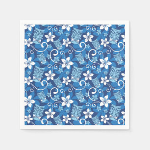 LUAU TIKI DESIGN (HELDERBLAUW) SERVET