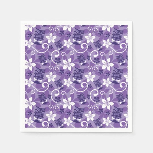 LUAU TIKI DESIGN (PAARSE) SERVET (Voorkant)