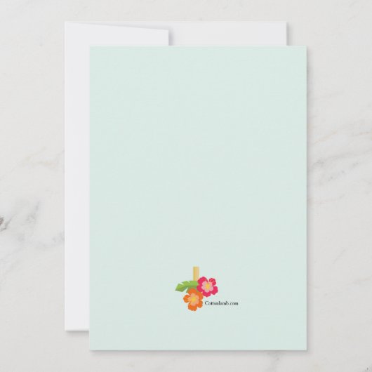 Luau Tiki Feest Kaart (Achterkant)