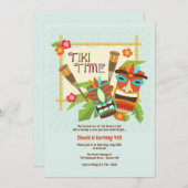 Luau Tiki Feest Kaart (Voorkant / Achterkant)